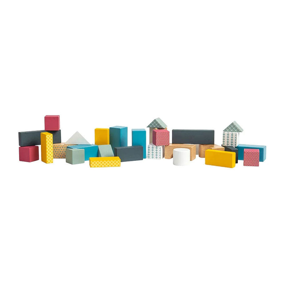 Bigjigs Holzblockwagen – 29-tlg.