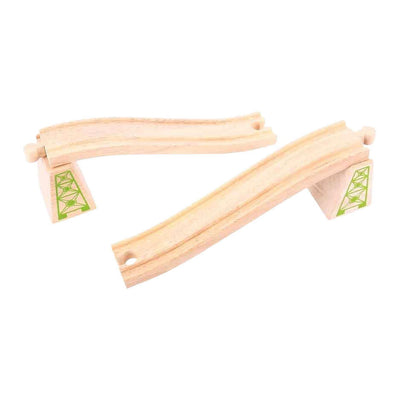 Bigjigs Holzschienen - Ein- und Ausgang - 4 Stk.