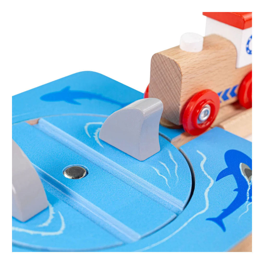 Bigjigs Holzschienen - Hai-Angriff - 4 Stk.