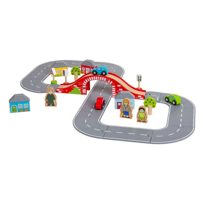 Bigjigs Holzstraßen-Set – 36-tlg.