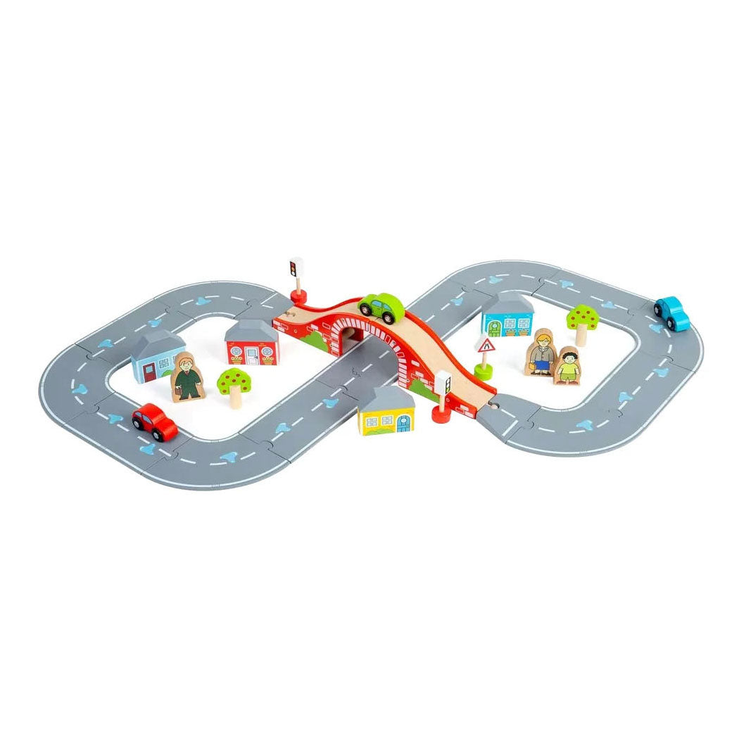 Bigjigs Holzstraßen-Set – 36-tlg.