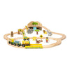 Bigjigs Safari-Eisenbahn-Set aus Holz – 38-teilig.