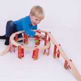 Bigjigs Wooden Rails Viaduct Expansion Set, 27dlg. - afbeelding 3