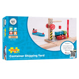 Bigjigs Holzschiene Container Werft - afbeelding 2