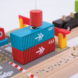 Bigjigs Holzschiene Container Werft - afbeelding 4