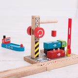 Bigjigs Holzschiene Container Werft - afbeelding 5
