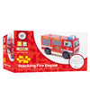 Bigjigs Holzstapelspiel Feuerwehrwagen