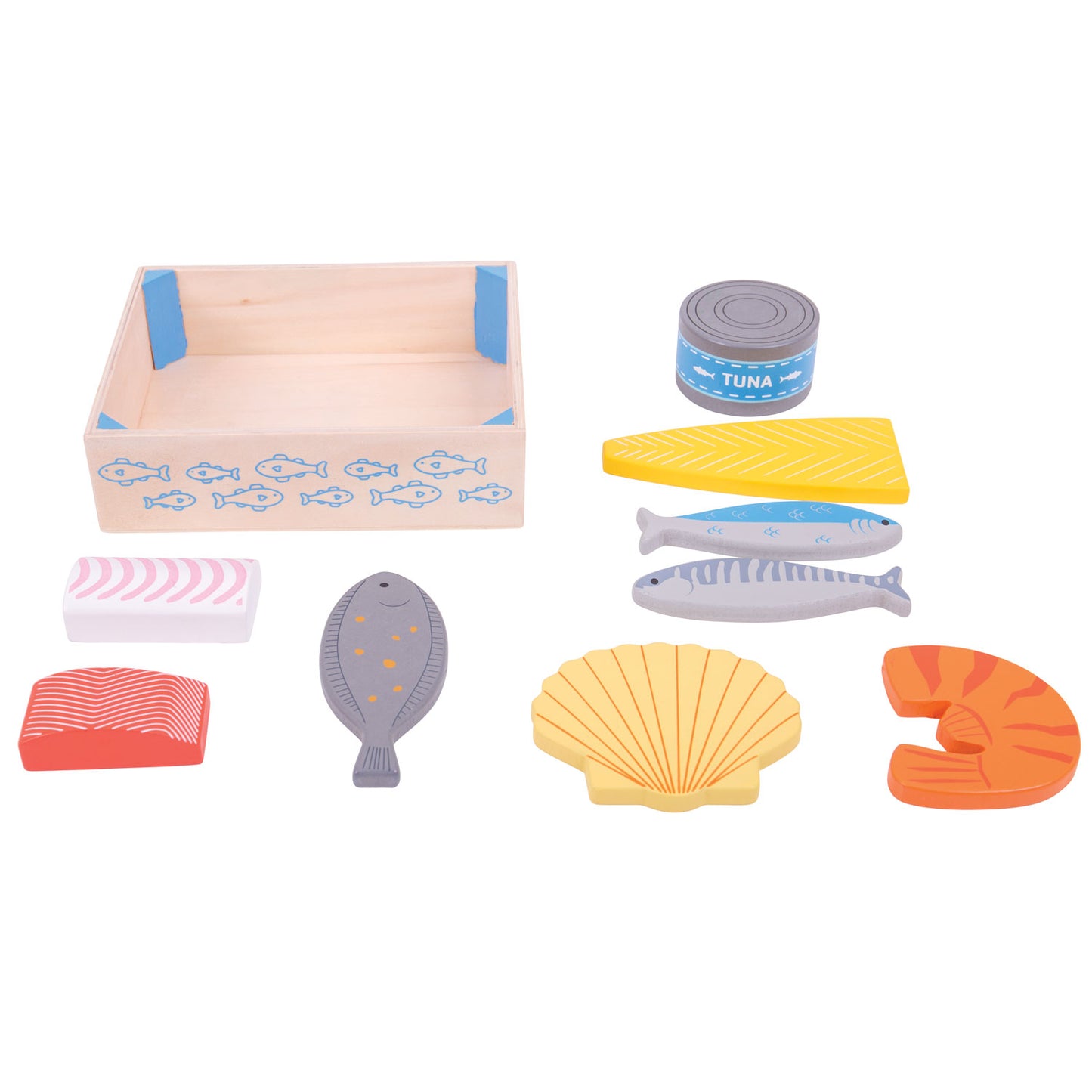 Bigjigs Holzkiste mit Fisch