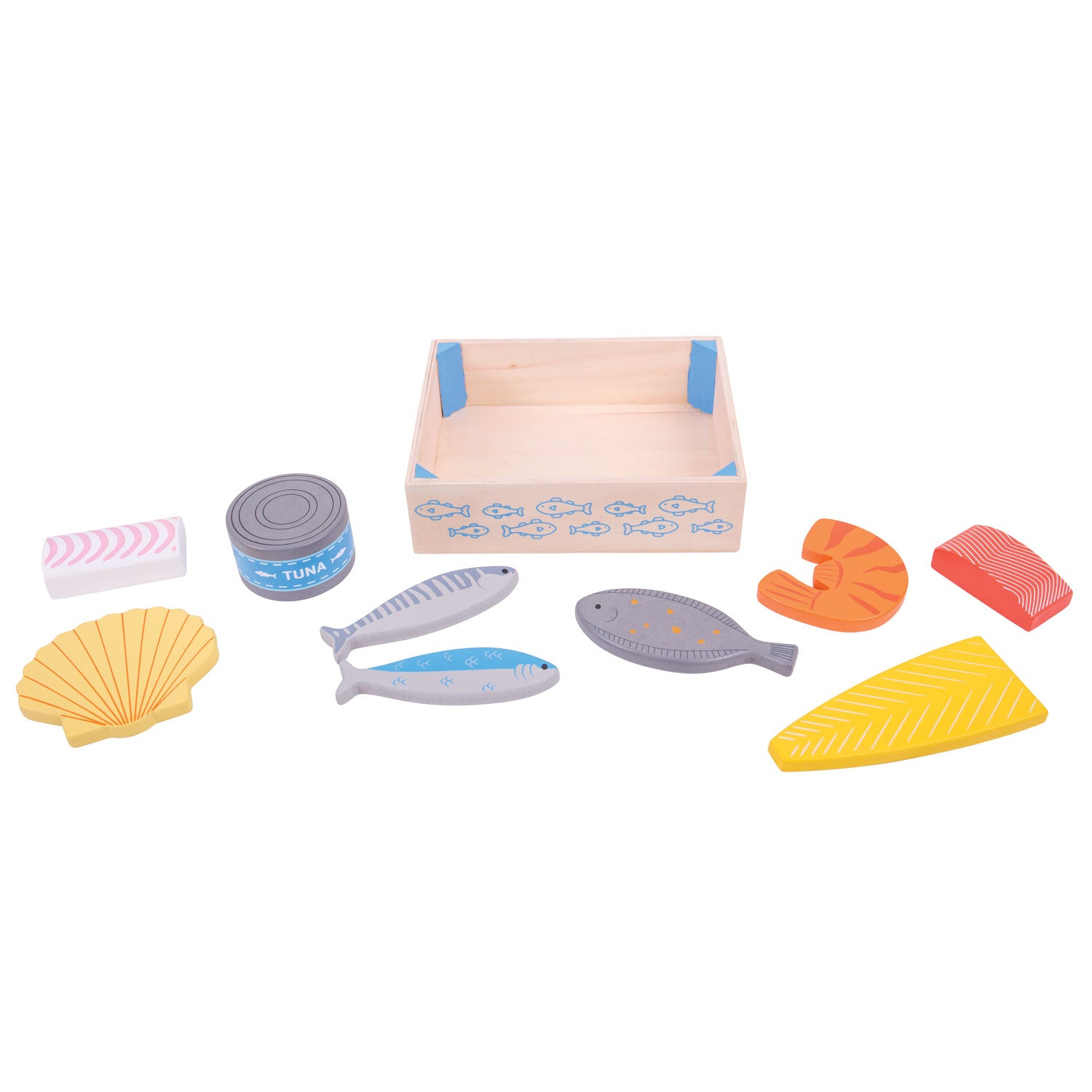 Bigjigs Holzkiste mit Fisch