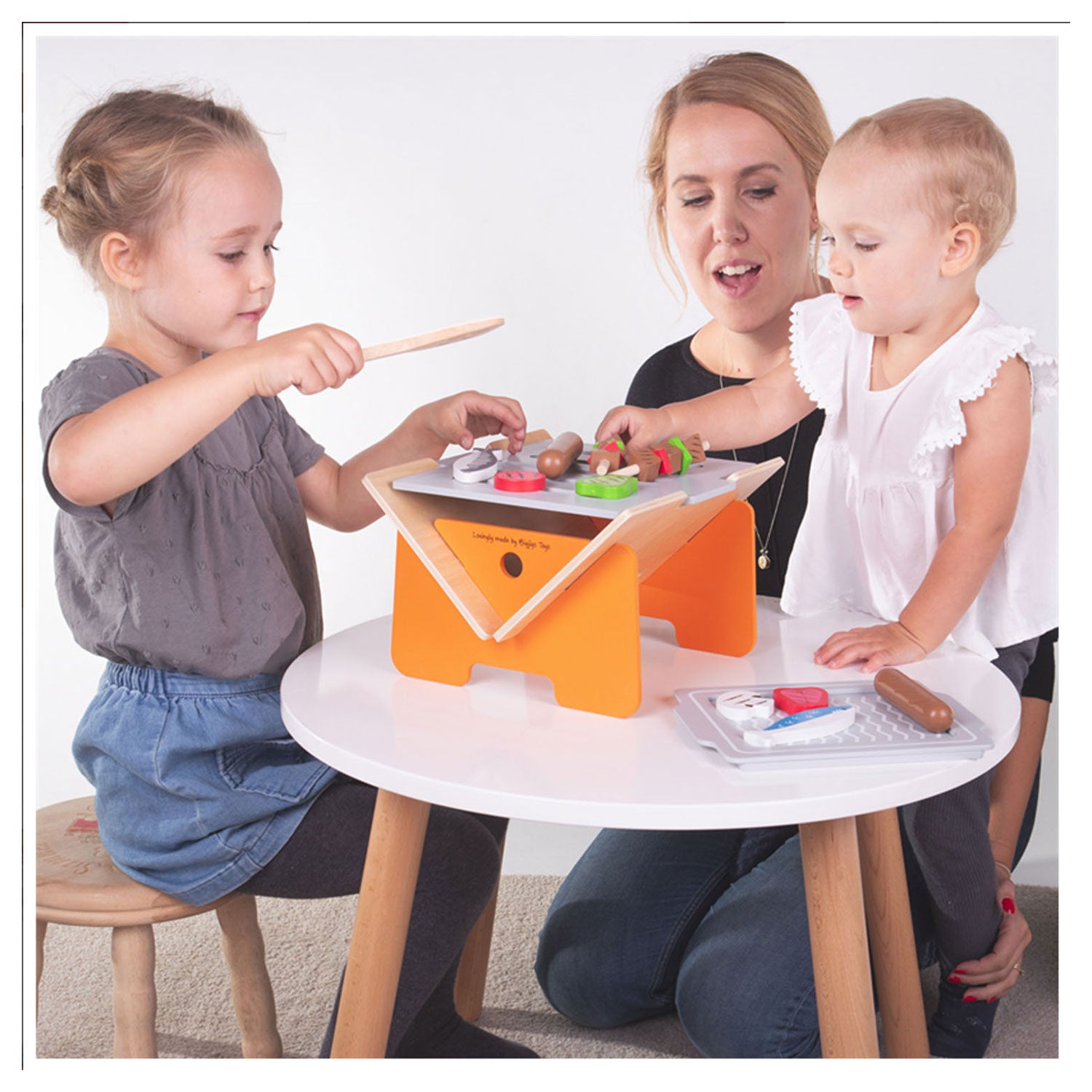 Bigjigs Holzgrill mit Accessoires, 10dlg.