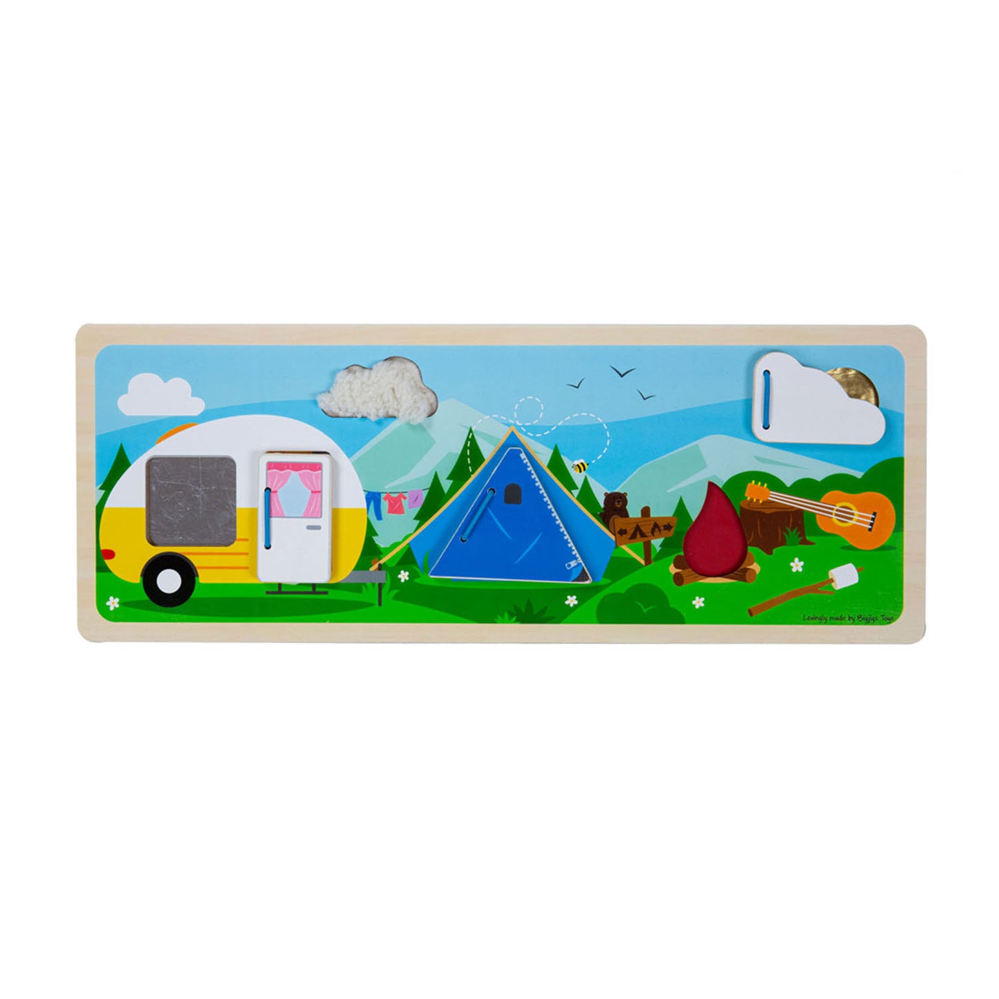 Bigjigs Holzsinne in freier Wildbahn campen