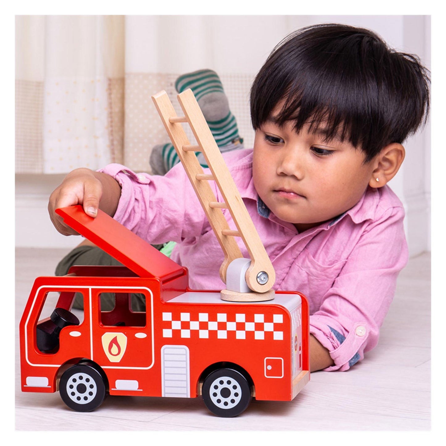 Bigjigs Holzfeuerwehrwagen