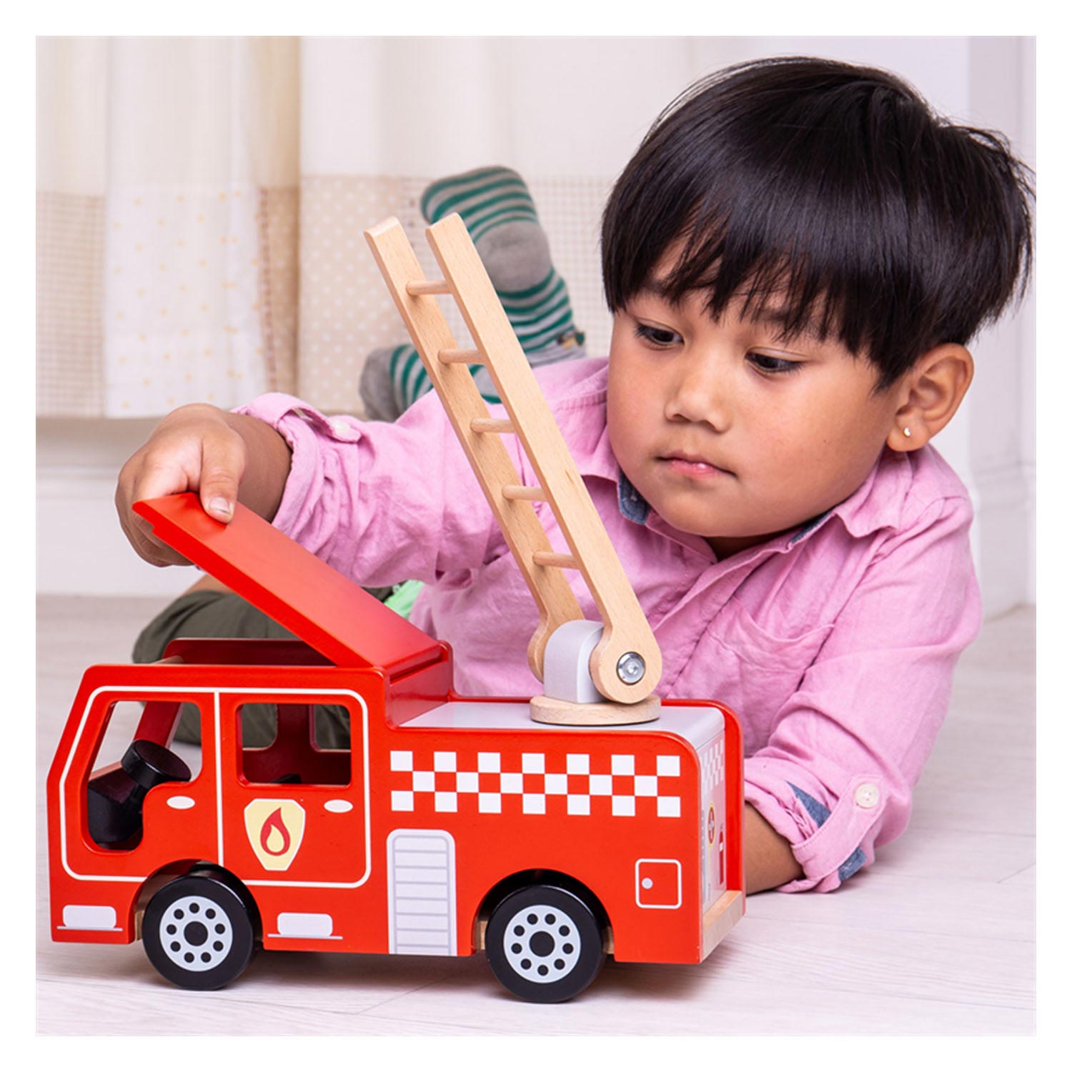 Bigjigs Holzfeuerwehrwagen