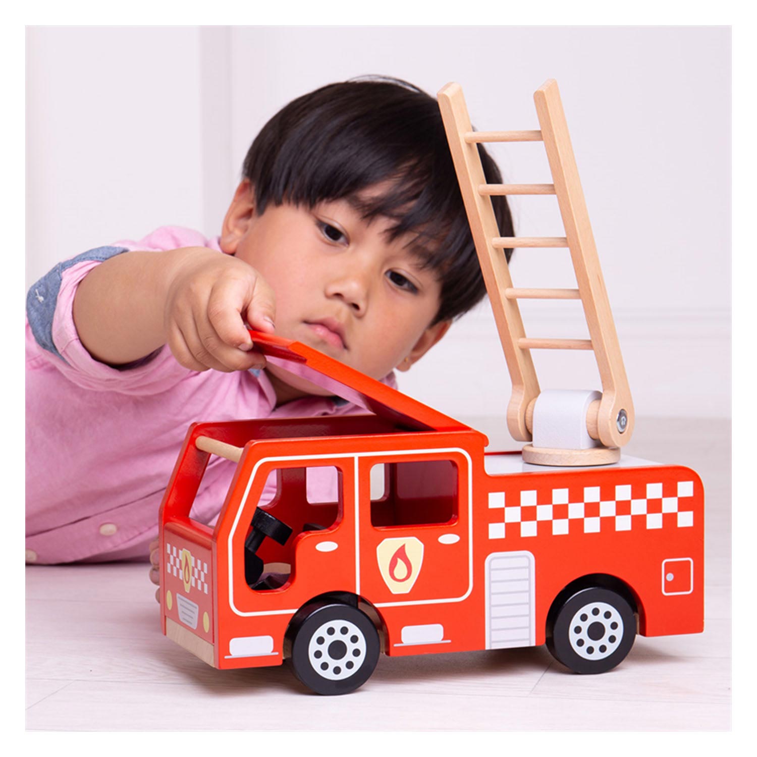 Bigjigs Holzfeuerwehrwagen