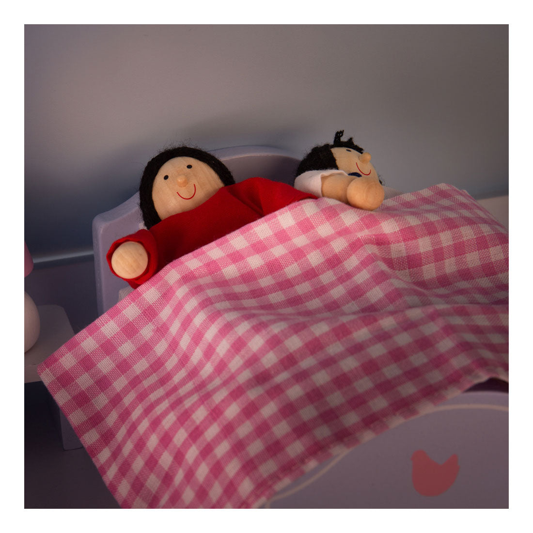 Tidlo Wooden Dollhouse Möbel Schlafzimmer, 6dlg.