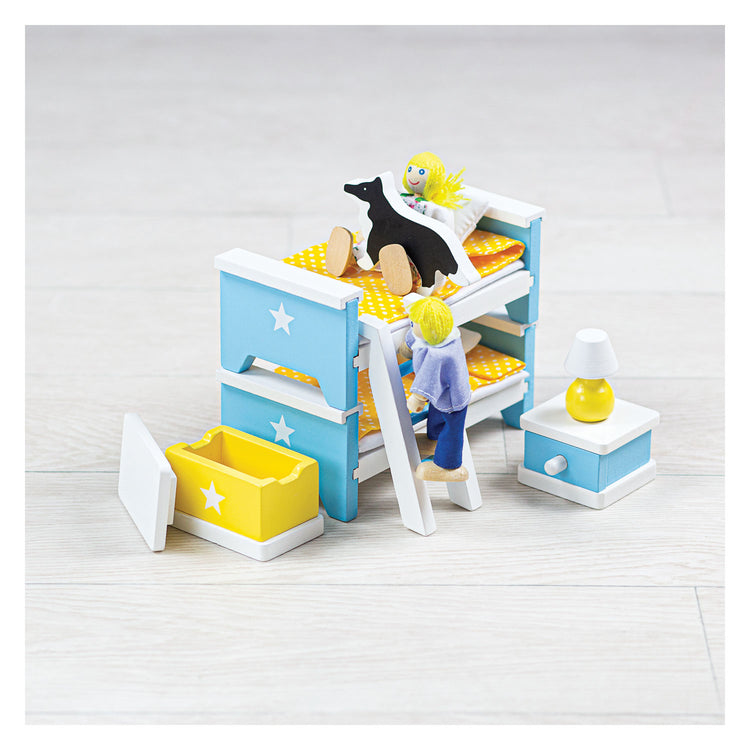 Tidlo Wooden Dollhouse Möbel Schlafzimmer Kind, 3dlg.