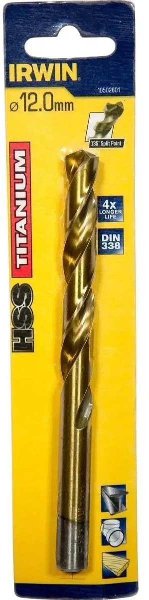 Irwin HSS-Metallbohrer 135° Titan 12 mm – 10502601