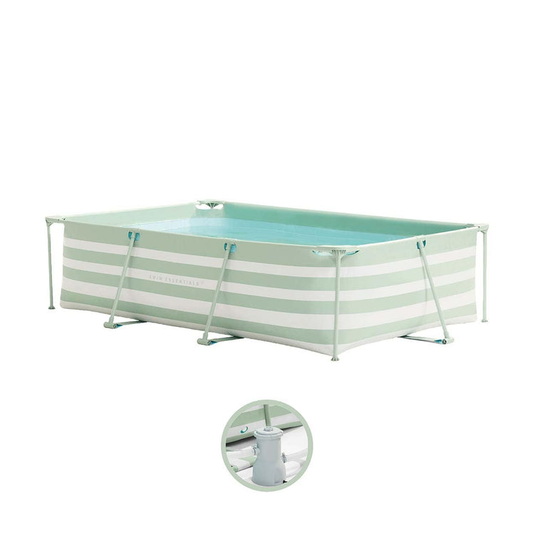 Essenz | Grüne weiße Design Schwimmbad 260x160x65 cm inkl. Zubehör