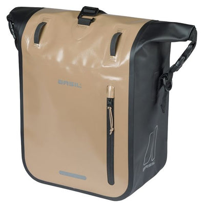 Basil einzelne Fahrradtasche Rivo M Plane Mik 12–15 l 14 x 25 x 38 cm – Sandschwarz