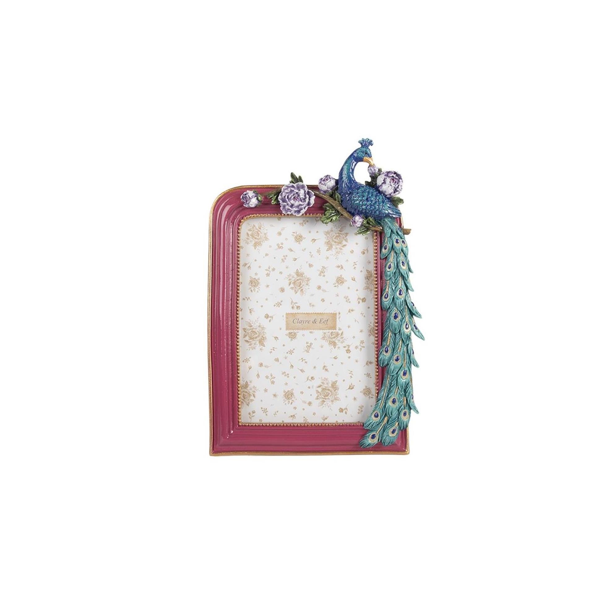 Clayre Eef Fotorahmen Pfau 10x15cm