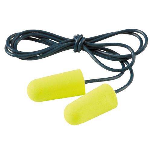 3m Ohrstöpsel zartgelbe Neons mit Kordel (200 Paar)