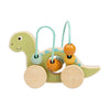 Bigjigs Holzschubfigur Diplodocus mit Perlenrahmen