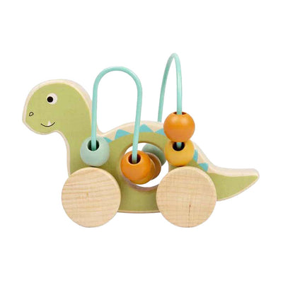 Bigjigs Holzschubfigur Diplodocus mit Perlenrahmen