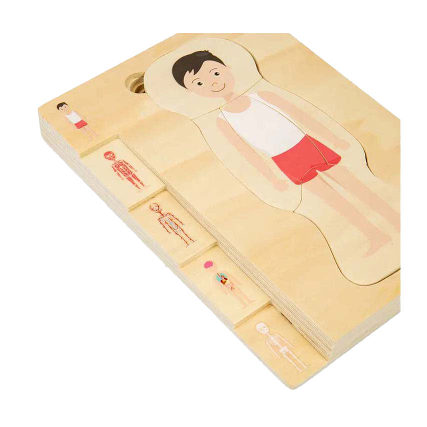 Bigjigs Holzanatomiepuzzel - Junge, 26st.