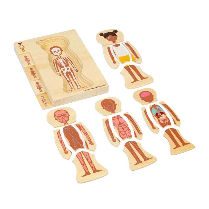 Bigjigs Holzanatomiepuzzel - Mädchen, 26st.