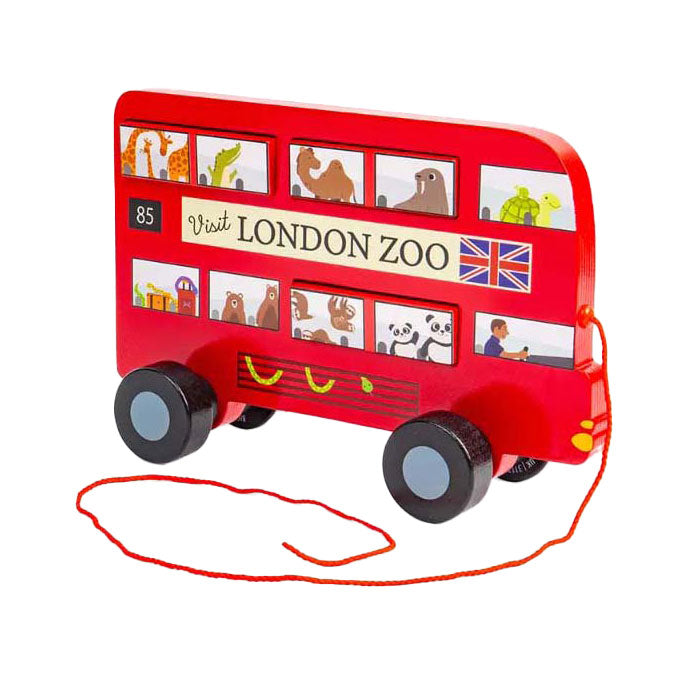 Bigjigs Londoner Bus-Pullfigur aus Holz