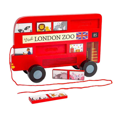 Bigjigs Londoner Bus-Pullfigur aus Holz