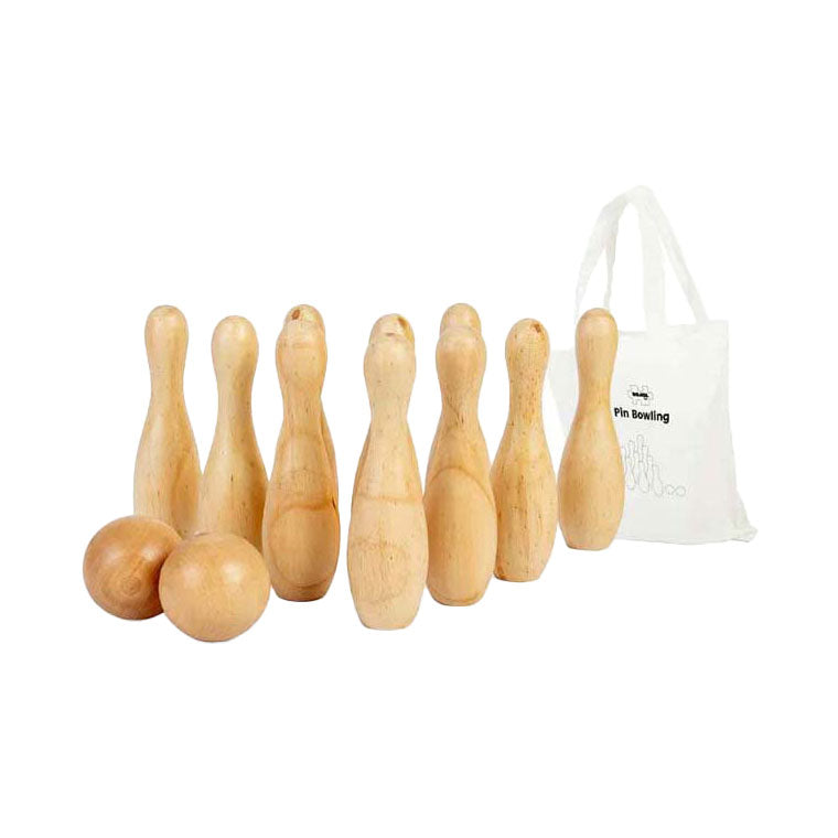 Bigjigs Holz Bowling Set, 12dlg.