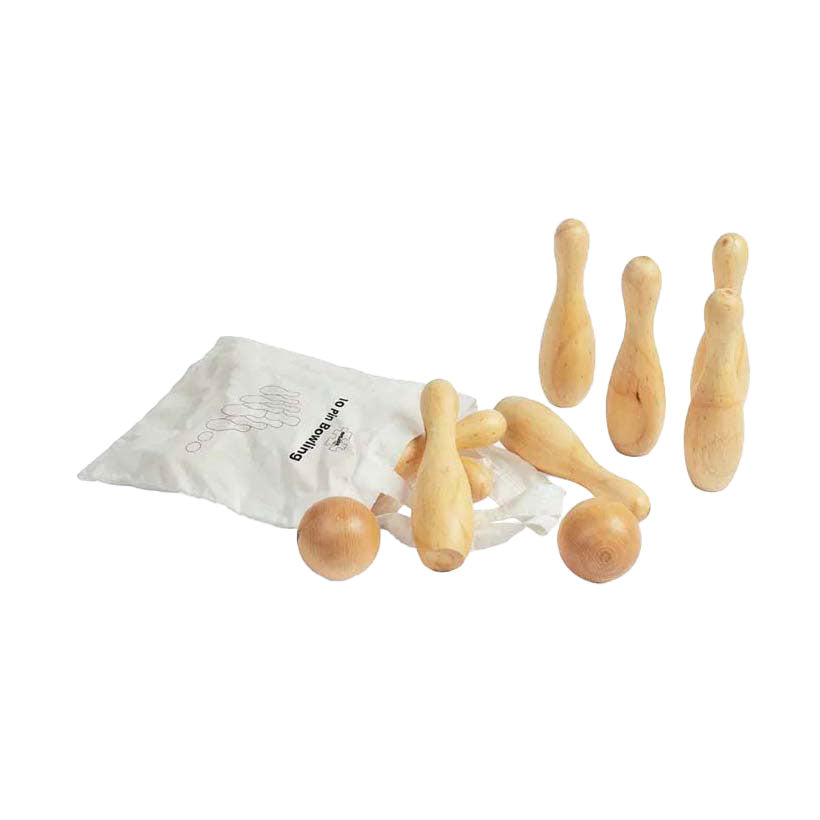 Bigjigs Holz Bowling Set, 12dlg.