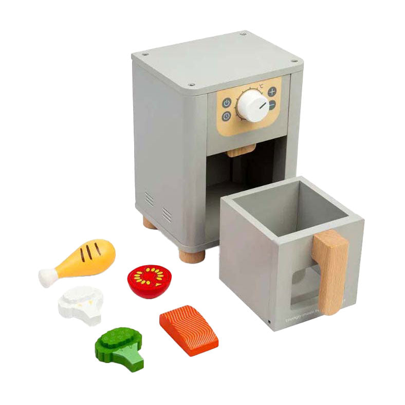 Bigjigs Holz-Luftfritteusen-Spielset, 5-teilig.
