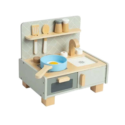 Bigjigs hölzerne Tischtischküche, 7dlg.