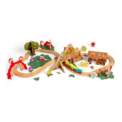 Bigjigs Holzmonsterzug Set, 50dlg.
