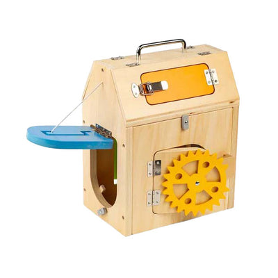 Bigjigs Holzhaus mit Gräben und Bolzen, 5dlg.