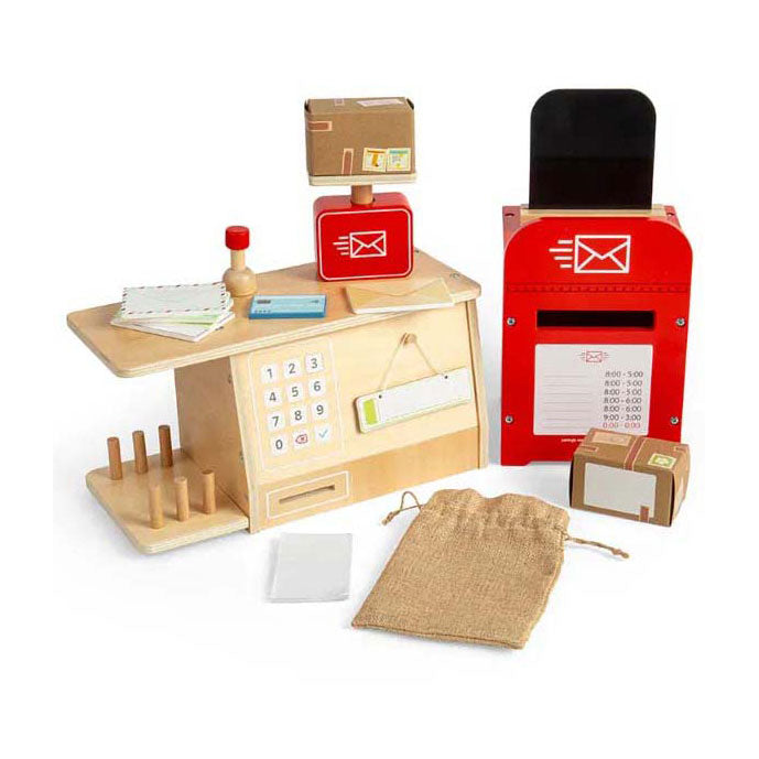 Bigjigs Houten Post Speelset, 19dlg.