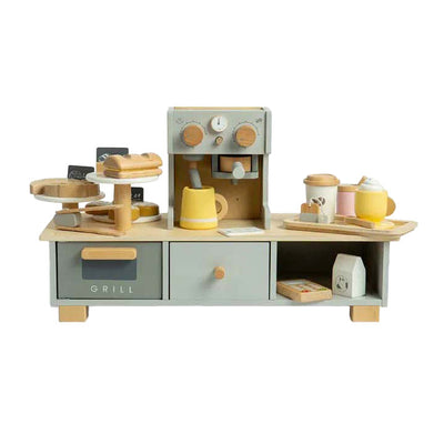 Bigjigs Holz-Kaffeeecken-Spielset, 32-teilig.