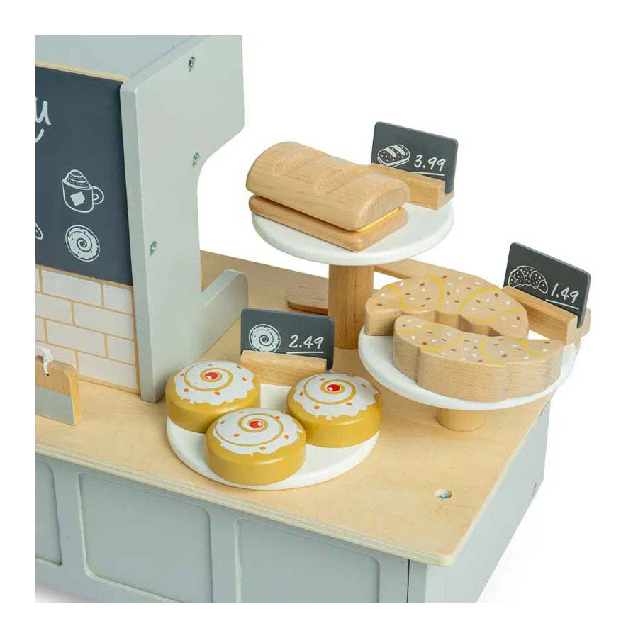 Bigjigs Holz-Kaffeeecken-Spielset, 32-teilig.