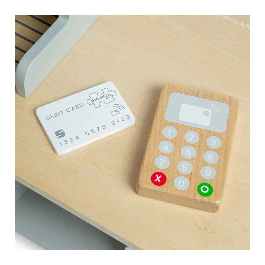 Bigjigs Holz-Kaffeeecken-Spielset, 32-teilig.