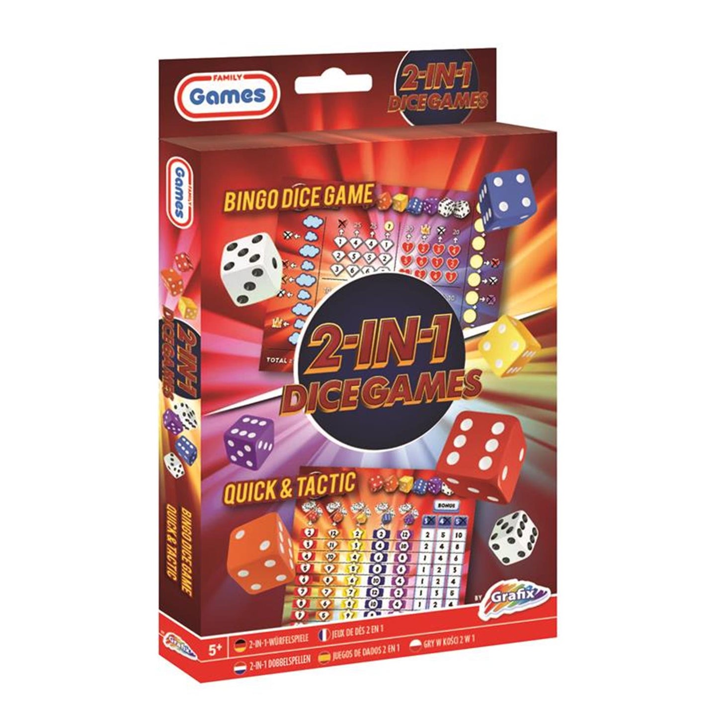 Grafix Dice Games 2in1 (Bingo -Würfel und Taktik)