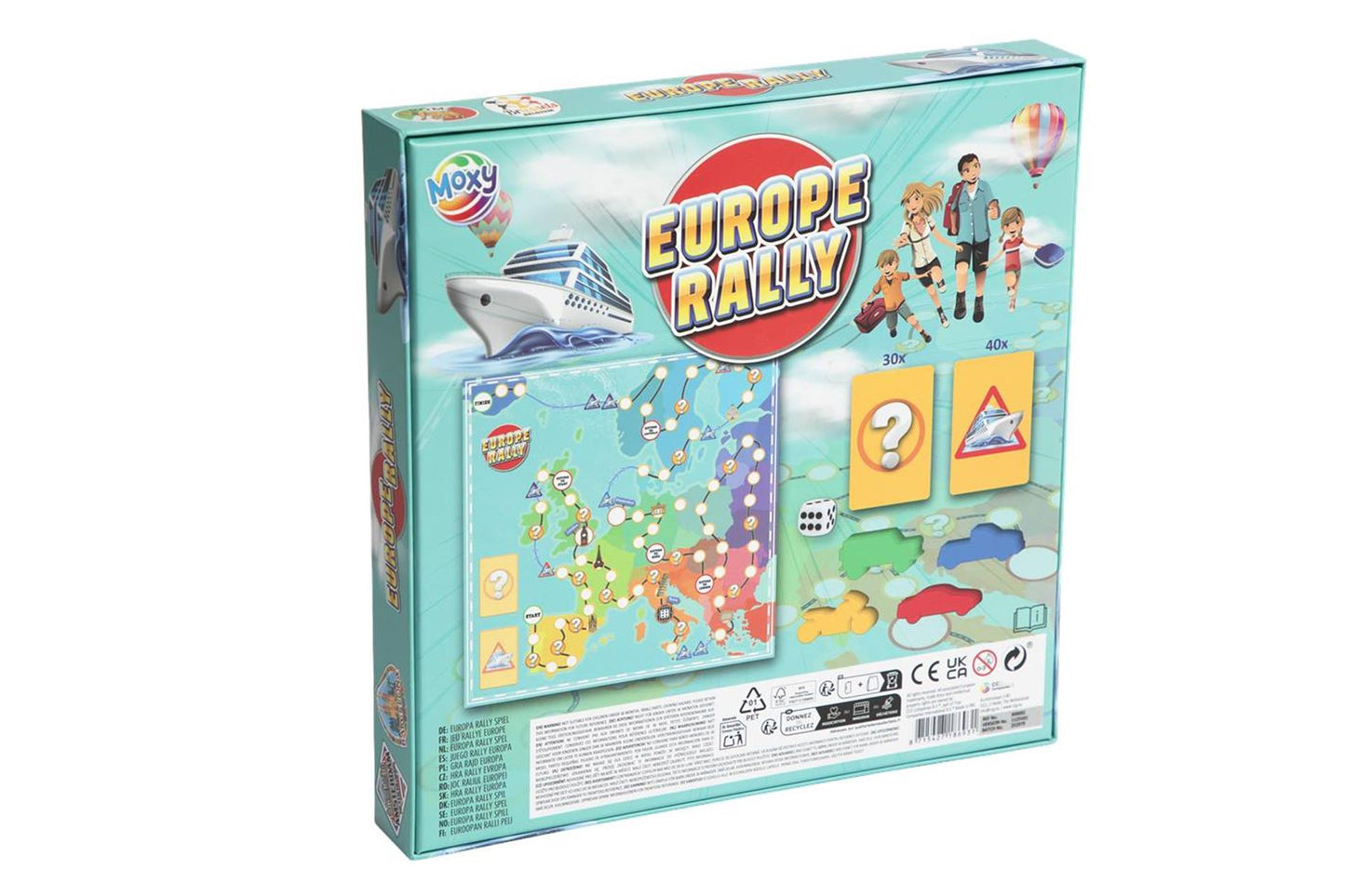Moxy Brettspiel Europa Rallye 24x25x4cm