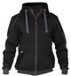 Dassy Sweatshirtjacke Pulse Schwarz Anthrazit XL
