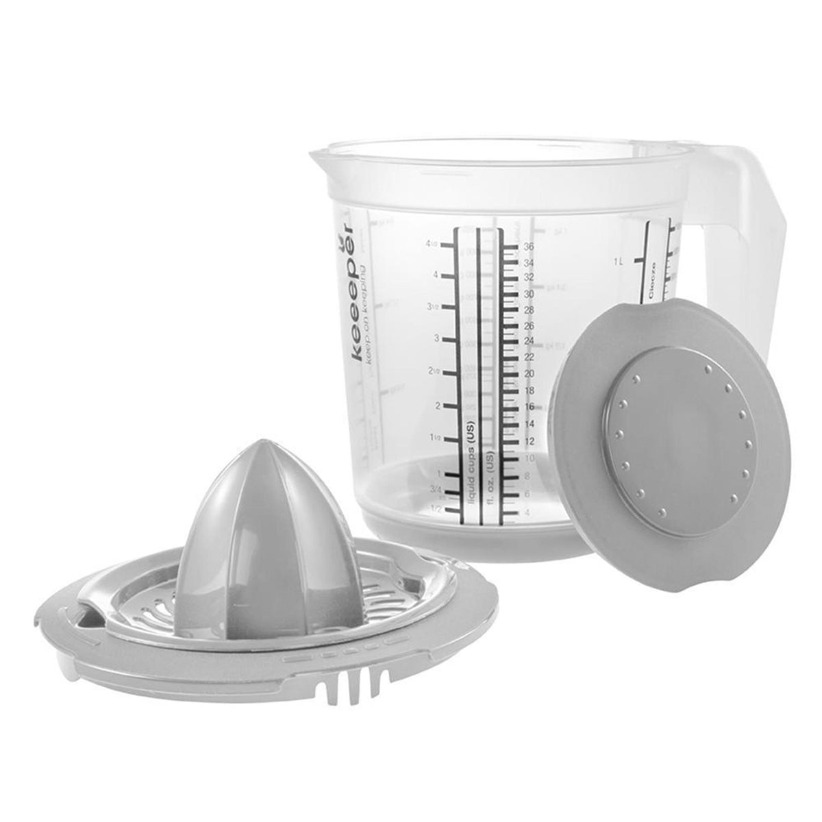 Keeper Messbecher 1l + Zitruspresse grau