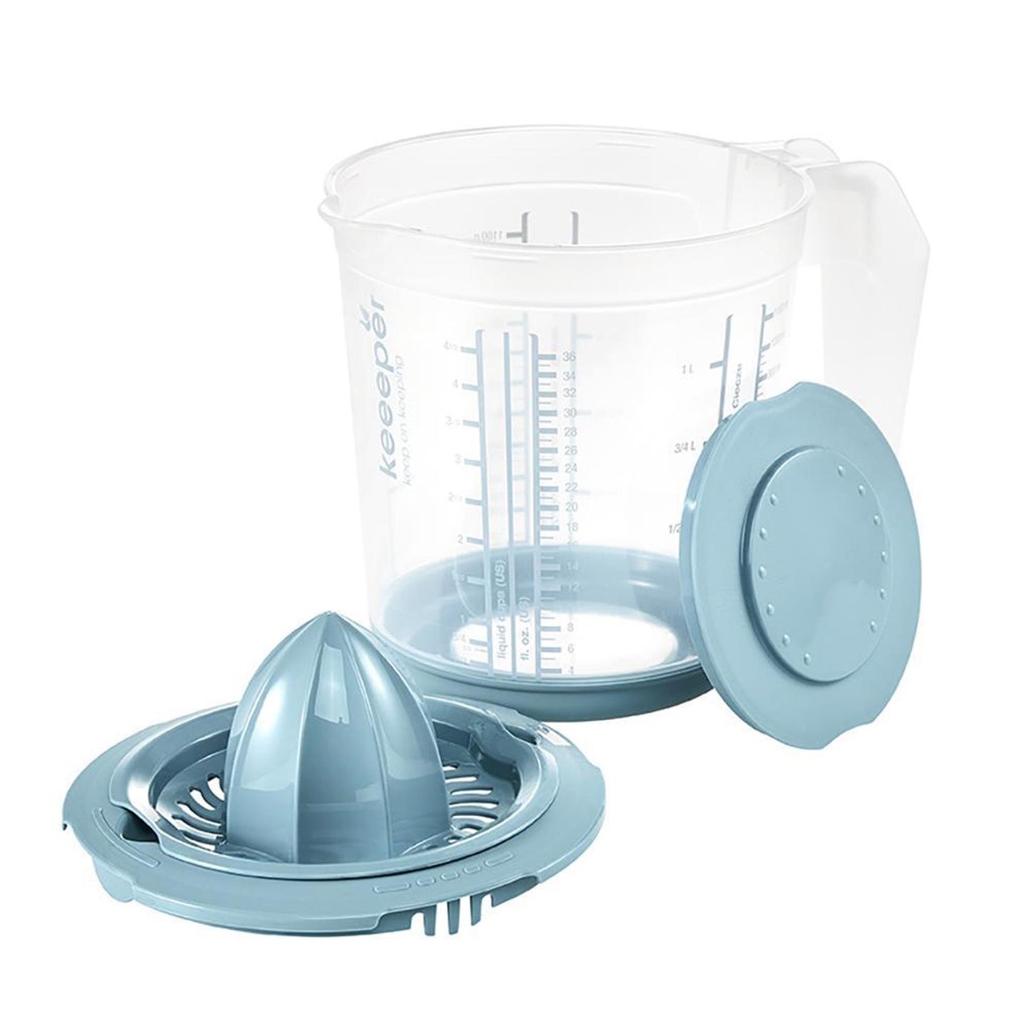 Keeper Messbecher 1l + Zitruspresse blau