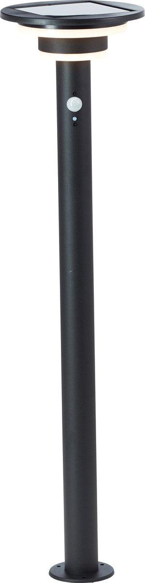 Brilliant Garvina – Außensockellampe – Höhe 85 cm – LED 3 W – Solar – 430 lm – 3000 K – IP44 – Schwarz