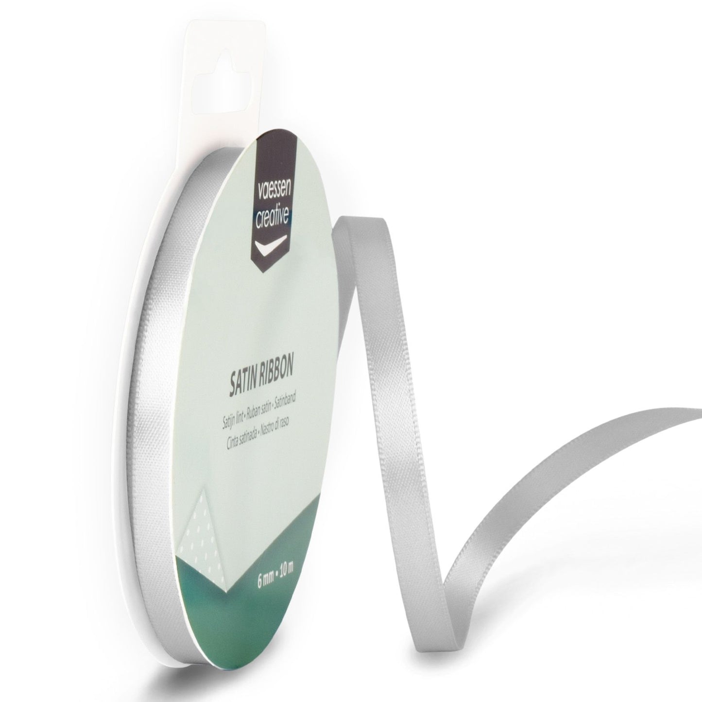 Vaessen creative • Satinband 6mmx10m hellsilber