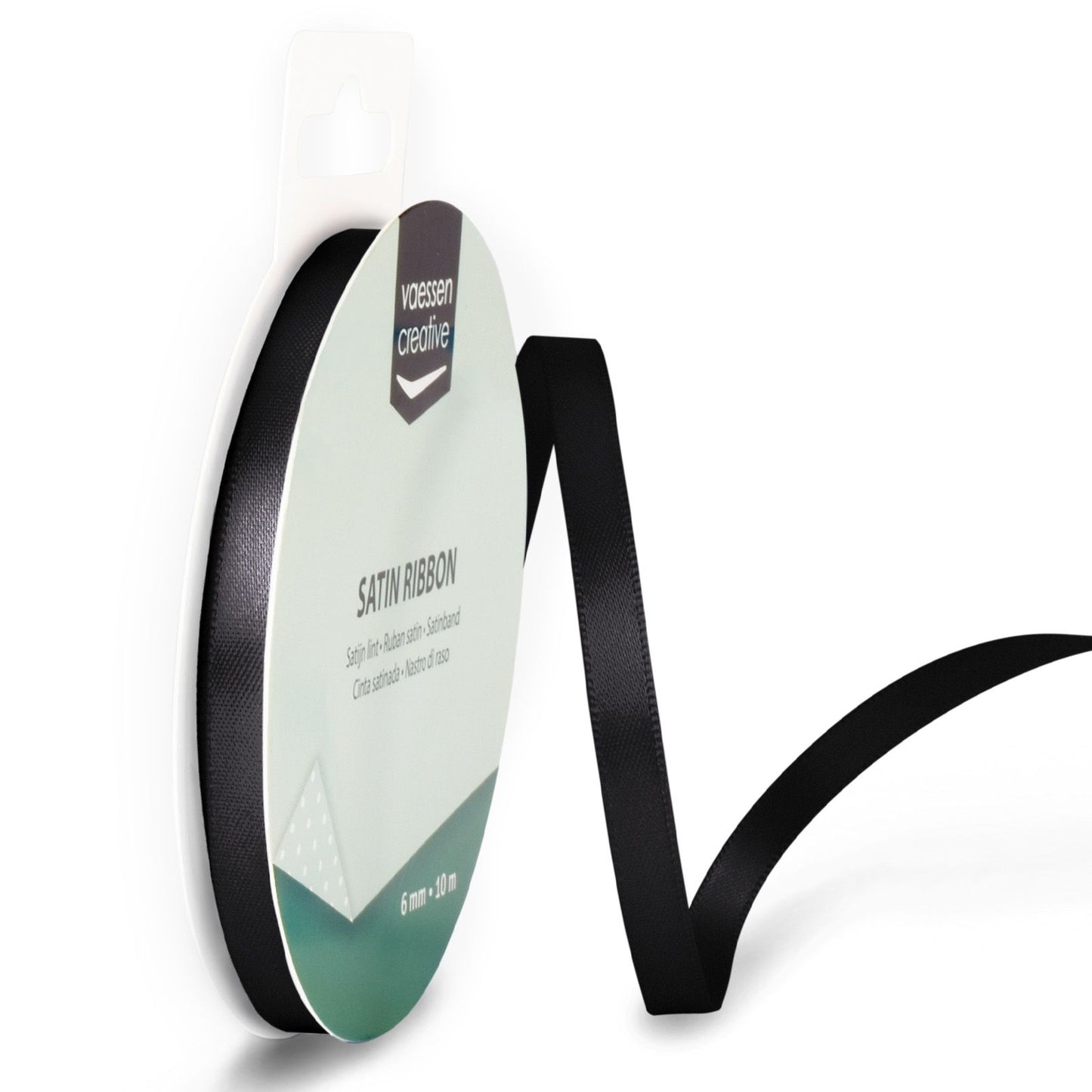 Vaessen creative • Satinband 6mmx10m schwarz