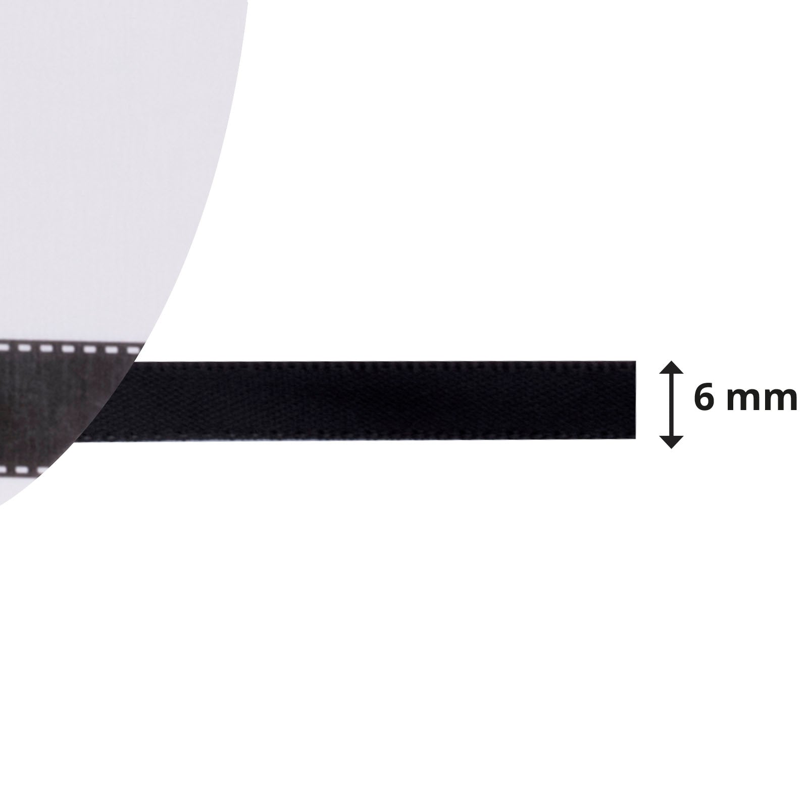 Vaessen creative • Satinband 6mmx10m schwarz
